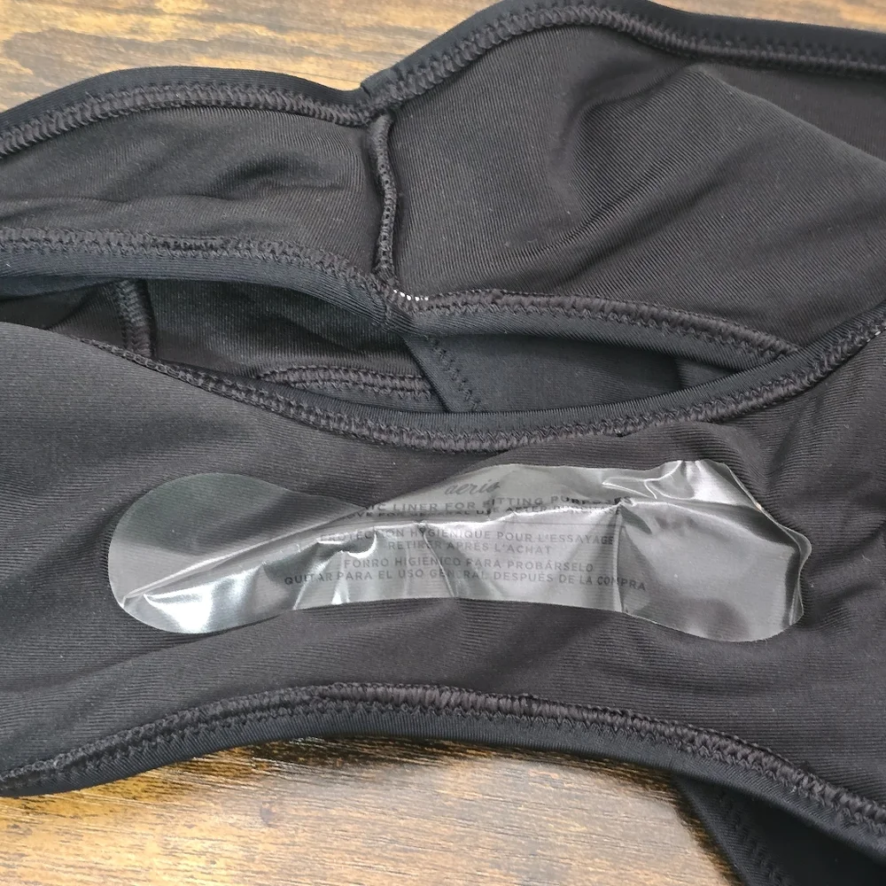 Aerie Black Full Coverage Bikini Swim Bottom Size XL